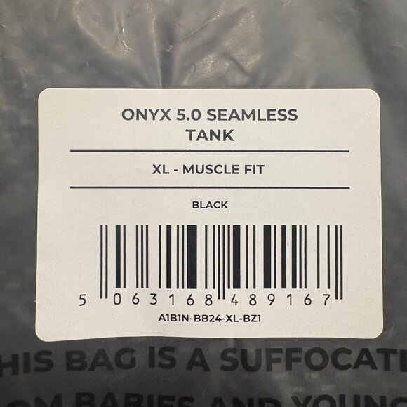 Gymshark Onyx 5.0 Tank - Black - Size XL- NEW/SEALEDGymshark - Picture 3 of 3